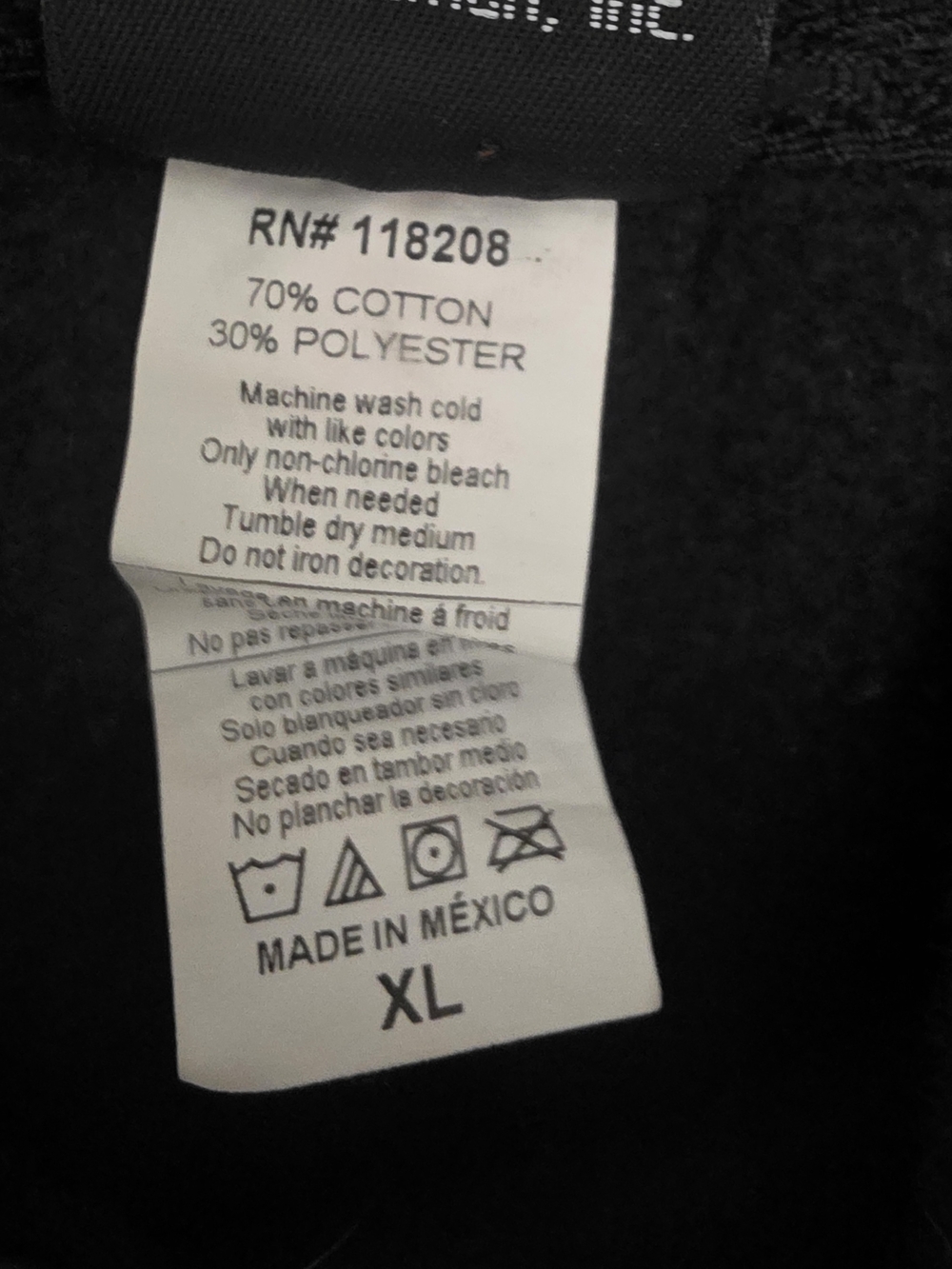 Harley-Davidson St Paul MN Black Pullover Hoodie with Orange Trim Logo XL - Picture 5 of 5